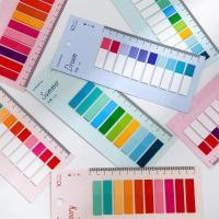 ราคา กระดาษโน๊ตใสคั่นข้อความสำคัญ โทนฉูดฉาด 2 สไตล์ sticky note เตือนความจำ (24067839071)