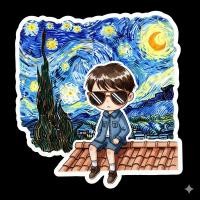 ราคา สติ๊กเกอร์ติดรถ โลโก้ติดมอเตอร์ไซค์ สติ๊กเกอร์ติดกระเป๋า Decal Car Sticker Famous Paintings Gangster (40867362174)