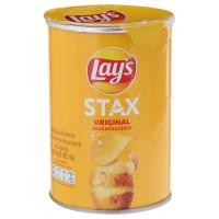 ราคา เลย์สแตคส์มันฝรั่งทอดกรอบแผ่นเรียบรสออริจินัล 42ก Lays Stax Potato Chips Original 42g. [หมายเลขบาร์โค้ด 8850718816071] (49862755131)