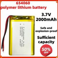 ราคา 3.7V 2000Mah 654060 Li-Ion Li-Polymer Li แบตเตอรี่สําหรับของเล่นไฟฟ้าแท็บเล็ตโทรศัพท์มือถือ DVD GPS MP4 SMART WATCH MP3 (48112181919)