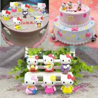 ราคา คิตตี้ ตุ๊กตาตกแต่งเค้ก set 6 ตัว Kitty Cake Toppers (343828948)