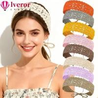 ราคา ที่คาดผม LVEROR, ยางรัดผมถักแฮนด์เมดลายดอกไม้, โครเชต์ย้อนยุคสีทึบกลวงออกหัว Kerchief (47311799973)