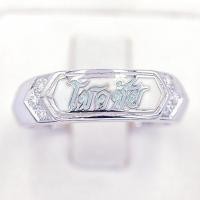 ราคา Lucky Gems แหวนเงินแท้ 925 เพชร CZ ชุบโรเดียม แหวนนามสกุลเพชรข้าง CZME692ws (21076539609)