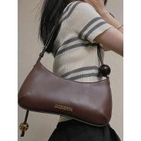 ราคา French Niche JACQUEMUS JACQUEMUS กระเป๋าสะพายหนังแท้แฟชั่นซองจดหมาย Baguette Bag กระเป๋าถือลูกปัดกลมเรียบง่าย (47512331262)