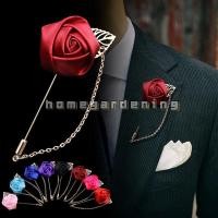 ราคา ดอกกุหลาบ สีทอง ใบไม้ เข็มกลัด Pin สูท ผ้าใบ ริบบิ้น ผูก หมุด ผู้ชาย งานแต่งงาน บูทอนนิเย่ เข็มกลัด เครื่องประดับ (21462910867)
