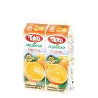 ราคา ทิปโก้สควีซน้ำส้มวาเลนเซียพาสเจอร์ไรส์ 1ลิตร แพค 2 Tipco Valencia Orange 1LX2 [หมายเลขบาร์โค้ด 8851013793241 ] (42830493743)