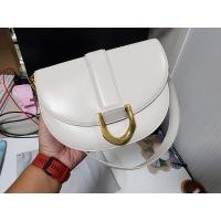 ราคา กระเป๋าสะพายข้าง charles & keith Mini Gabine Saddle Bag - Cream สีขาวครีมอะไหล่ทอง ใช้น้อย (22785906968)