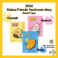 ราคา Kakao Friends 2026 ไดอารี่ปกแข็ง/Chunsik Diary /Ryan Diary /Apeach Diary/2026 Kakao Friends Diary (24700136524)