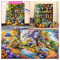ราคา PLLandscape ดอกไม้สีโดยตัวเลข 0 Basic DIY ภาพวาดสีน้ํามันดิจิตอลมือวาดภาพวาดสีน้ํามันบรรจุ Healing Decompression ภาพวาดตกแต่ง (29223541810)