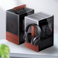 ราคา ส่งทันที เคส itx Aluminum สีดำ / เงิน มีที่หิ้ว วางโมเดล ไม้แท้แต่งลาย กระจกนิรภัย Jonsbo T6 iTX (1688162837)