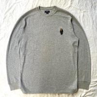 ราคา Polo Ralph Lauren Polo Bear Thermal Waffle Knit Sweater scnd prlvd original Sweater Big Size สีเทา (54511457702)