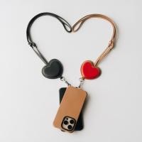 ราคา BioVeg สไตล์ Casetify ใหม่กระจกหนังปรับมัลติฟังก์ชั่นสีดําโทรศัพท์มือถือ Lanyard Cross-body ไหล่แขวนคอสายคล้องคอ Love Charm pxa5 (26344803560)