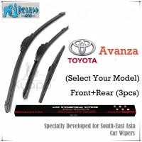 ราคา (ด้านหน้า+ด้านหลัง 3 ชิ้น) ชุดใบปัดน้ําฝน Toyota Avanza สําหรับ 2004-2024 Gen1 Gen2 Gen3 Avenza Avansa vti ที่ mt Car Window Wipers Bundle (ประเภทกล้วย + หลัง) โดย ภรรยา (25242079380)