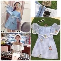 ราคา เดรสปาดไหล่ งานปัก ป้าย D’one sizeS (3374746542)