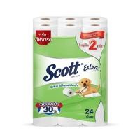 ราคา [สินค้าส่งด่วน] สก๊อตต์เอ็กซ์ตร้า ดับเบิ้ลโรล 24 ม้วน SCOTT EXTRA DR 24 ROLL (51608874550)