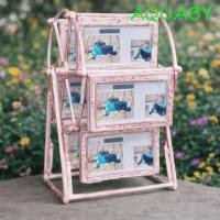 ราคา กรอบรูปหมุนได้ น้ํา 12 ช่องรูปภาพ กรอบรูปชิงช้าสวรรค์วินเทจ เครื่องประดับชิงช้าสวรรค์ 360° หมุนเปลี่ยนภาพชั้นวางจอแสดงผลของขวัญวันเกิด (54712323507)