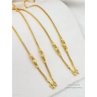 ราคา สร้อยคอทองชุบ 5 ไมครอน ลายสี่เสาคั่นโอ่ง หนัก 1 บาท ยาว 20 นิ้ว (46110848017)