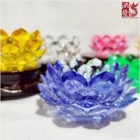 ราคา ฐานดอกบัว คริสตัล /เชิงเทียนดอกบัว เนื้อพลาสติกใส มี7สี #รองแก้วน้ำ #รองเทียนถ้วย #รององค์พระเล็กๆ #รองผอบ #บูชาพระ (28239577518)