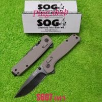 ราคา มีด มีดพับ มีดพก มีดพับสะบัด SOG รุ่น S607 เทา ใบดำด้ามเทา (21886402518)