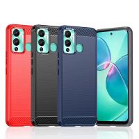 ราคา เคสคาร์บอนไฟเบอร์สําหรับ Infinix Hot 12 Play NFC Hot 12 Pro Hot 20 Play Hot 20i Hot 20s - ฝาครอบเกราะกันกระแทก, Slim Fit Soft TPU กลับ, Anti-Fingerprint Matte Finish (43281070831)