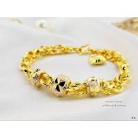 ราคา สร้อยข้อมือ งานหุ้มทองแท้ 5 ไมครอน สวยน่ารัก (20788894921)