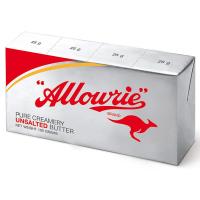 ราคา อลาวรี่เนยสดรสจืด 90กรัม Allowrie Unsalted Butter 90g. [หมายเลขบาร์โค้ด 8850332162318 ] (45259744950)