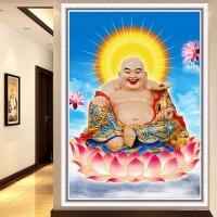ราคา DIY 5D รอบลูกปัด Maitreya พระพุทธรูปยิ้มพระพุทธรูปเพชรภาพวาด,ลูกปัดภาพวาดตกแต่ง (50353942787)