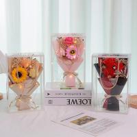 ราคา สบู่โรแมนติกช่อดอกไม้ตกแต่งงานฝีมือช่อดอกไม้ยิปโซแห้งติดทนนานหลายสีรวมกันกล่องดอกไม้ประดิษฐ์สําหรับวันวาเลนไทน์นานาชาติ (51562089425)
