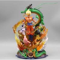 ราคา Dragon ball Z Super Saiyan Goku Shenron Frieza Majin Buu Cell Diorama PVC Statue Figure 24 cm (24313156829)