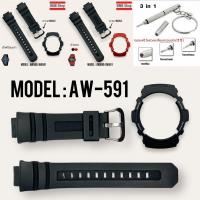 ราคา สายนาฬิกา Casio G-shock รุ่น AW591/AW590/AWG100/AW-591 ของแท้100% (27500252312)