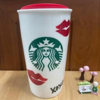 ราคา ⭐️พร้อมส่ง⭐️NEW!! แก้ว Starbucks Double wall Ceramic Mug ลายmouth XOXO 12oz (18271757885)