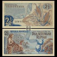ราคา Fidelity อินโดนีเซีย 2.5 Rupees 2 1/2 Rupees 1961 Asia ต่างประเทศสกุลเงินธนบัตรเหรียญ njhuy607 (55611793526)
