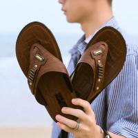 ราคา Flip Flops ชายรองเท้าแตะผู้ชายรองเท้าชายหาดฤดูร้อนสําหรับผู้ชาย Flip Flops รองเท้าแตะผู้ชาย (55260617434)