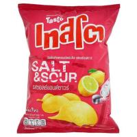 ราคา HOT เทสโต มันฝรั่งแท้ทอดกรอบชนิดแผ่นเรียบ รสซอลธ์แอนด์ซาวร์ 75กรัม Tasto authentic crispy potato chips, flat sheet Sal (5165925776)