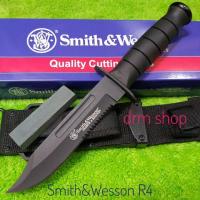 ราคา มีด มีดพก มีดเดินป่า มีดพกใบตาย Smith&Wesson รุ่น R4 ใบดำพร้อมหินลับมีด (24965226255)