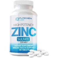 ราคา Zinc 220mg [High Potency] Supplement – Zinc Sulfate for Immune Support System 100 Tablets (45662957393)