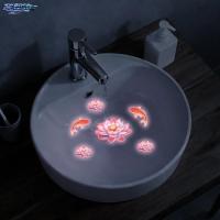ราคา [Zen-t] Koi อ่างล้างหน้า Stiers แก้วเรืองแสง Stiers 3D ปลา Feng Shui รูปลอกกันน้ําสําหรับห้องน้ําตกแต่งห้องน้ํา (48011712056)