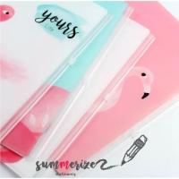 ราคา พร้อมส่ง‼️แฟ้มเอกสาร ซองเอกสาร ขนาด A4 แฟ้มใส ฟามิงโก้ ฟลามิงโก้ สีชมพู แฟ้มใส่เอกสาร ใส่ชีท แฟ้มซิปลอค แฟ้มสอด flamingo (506408644)