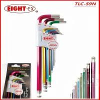 ราคา ชุดประแจหกเหลี่ยม EIGHT TLC-S9N 9 ชิ้น มาตรฐานญี่ปุ่น - หัวบอลยาวพิเศษ สีรุ้งเพชร งานคุณภาพ สำหรับงานซ่อมแม่นยำ (42025288466)