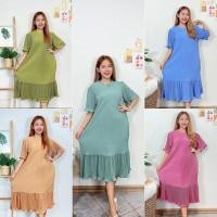 ราคา แฟชั่นชุดเดรสอัดพลีทสีพื้นสวยตรงปกผ้าไฮเกรดb161 ชุดเดรสสาวอวบใส่ออกงาน คลุมท้องได้ สินค้าพร้อมส่ง (10310821847)