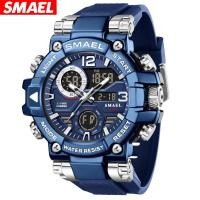 ราคา Smael ผู้ชายนาฬิกาสปอร์ตดิจิตอลนาฬิกาข้อมือทหารโลหะผสม Dual Time Display นาฬิกาควอตซ์ LED Digital Back Light นาฬิกากันน้ํา Mens (27381682794)
