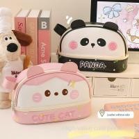 ราคา ความจุขนาดใหญ่ที่เก็บแมวกระเป๋าแต่งหน้าใหม่สไตล์เกาหลีน่ารักกล่องเครื่องเขียนกรณีดินสอกันน้ําสําหรับนักเรียนนักเรียน ปู่ (52200846900)