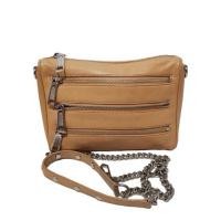ราคา กระเป๋าหนังแท้ Rebecca Minkoff Mini 5 Zip Leather Crossbody Bag ❤️ สินค้ามือสองของแท้ (22251138087)
