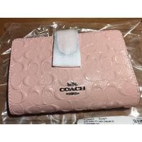 ราคา กระเป๋าสตางค์ coach สีชมพูของแท้ 100% (4361949734)