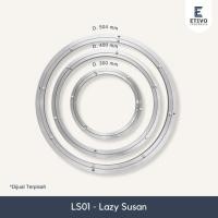 ราคา Etivo LS01 Kolaher แหวนรอบหมุนโต๊ะรับประทานอาหาร Lazy Susan Rotator ที่รองแก้วอลูมิเนียม 30 ซม. / 40 ซม. / 50 ซม. (40027016890)