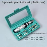 ราคา Industrial Impact Screwdriver Set Heavy Duty Shock Driver Chisel Bits Kit Flat Hand Tools Portable (52252390190)