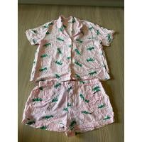ราคา ชุดนอนแขนสั้น + กางเกงขาสั้น เอวยางยืด สีชมพู ลายไดโนเสาร์ size M Forever 21 (27572735881)