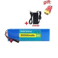 ราคา แบตเตอรี่ลิเธียม 48V 30AH/48AH/100AH แบตเตอรี่ 1000W E-bike 54.6V BMS + charger มอเตอร์ไซค์ไฟฟ้า สกู๊ตเตอร์ไฟฟ้า F001 (27432507606)
