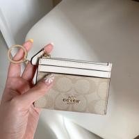 ราคา กระเป๋า COACH SIGNATURE MINI ID SKY สีขาว ใส่เหรีญ แบงค์ บัตรได้ (7142125596)