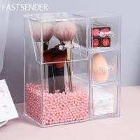 ราคา กล่องใส่แปรงแต่งหน้า พร้อมลิ้นชักเก็บของ 3ช่อง ที่เก็บ แปรงแต่งหน้าและช่องเก็บสำลี กล่องเก็บคัตตอนบัต FASTSENDER (5149948068)